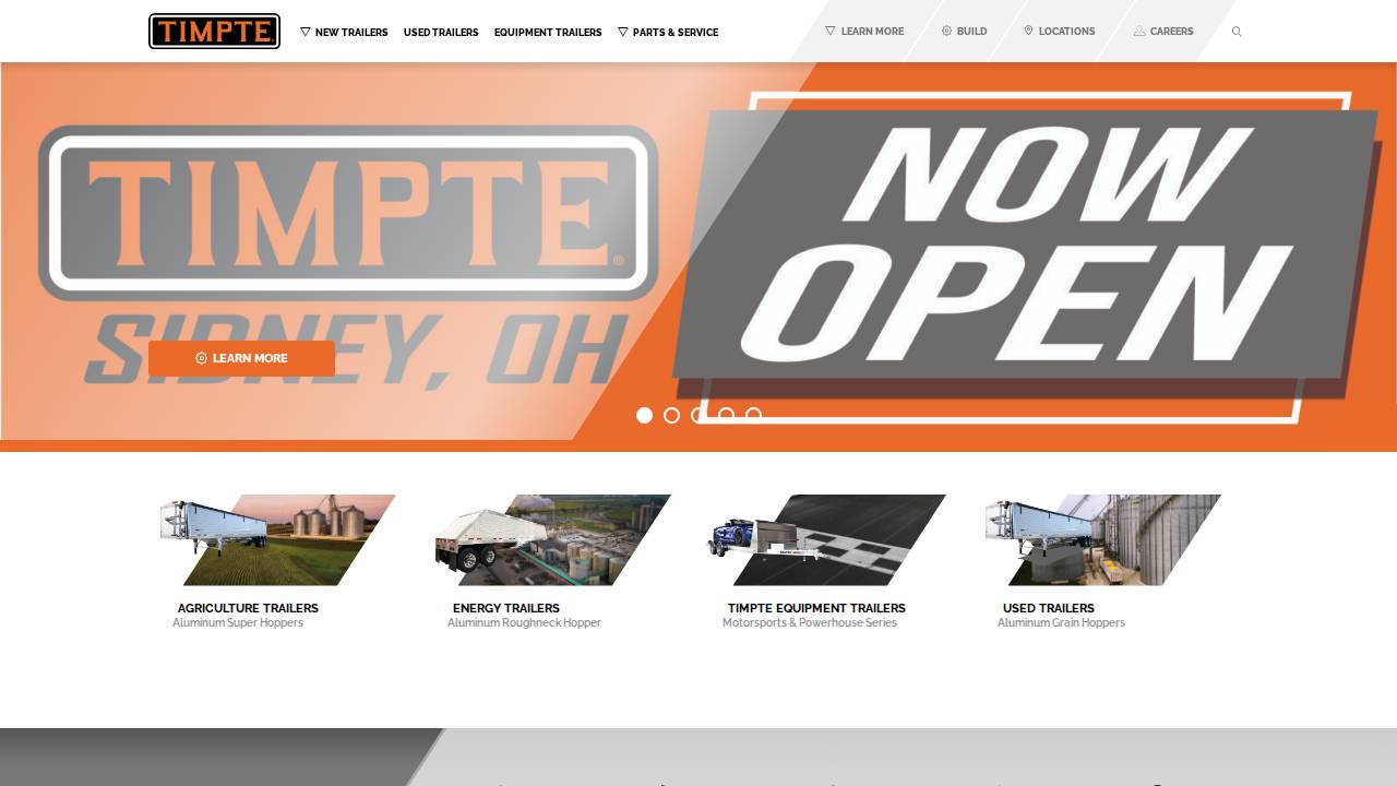 Timpte Industries INC website screenshot