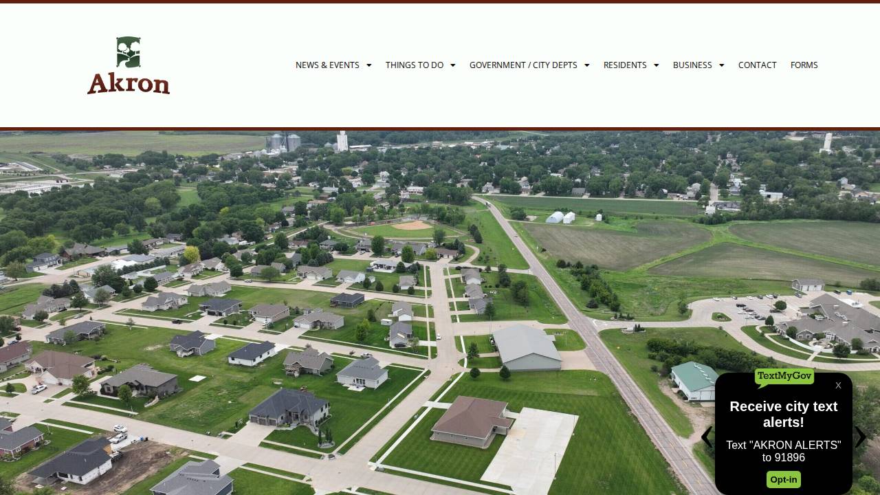 Akron Golf Club Inc website screenshot