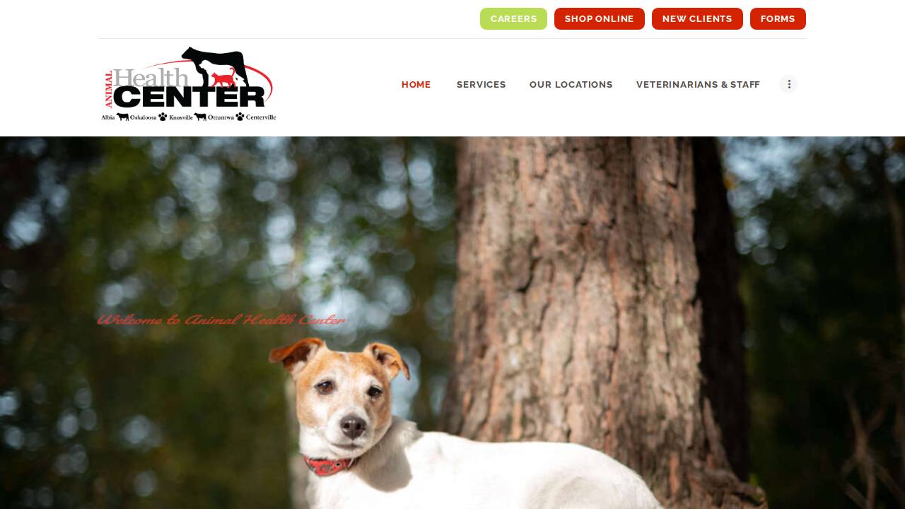 Albia Animal Clinic PC website screenshot