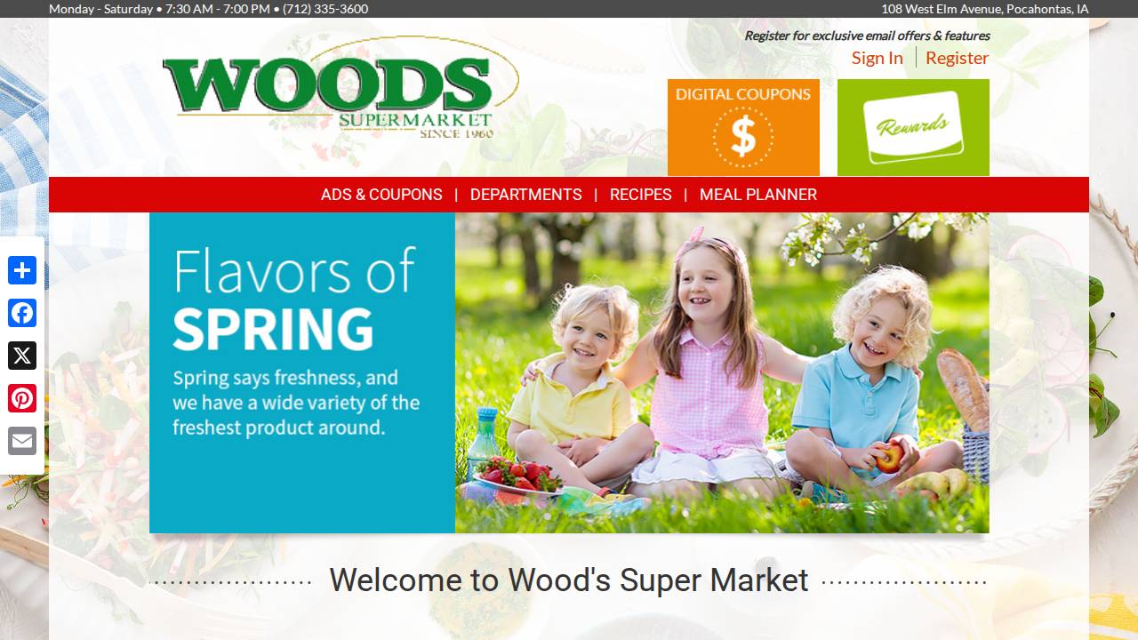 D & M Woods Inc website screenshot