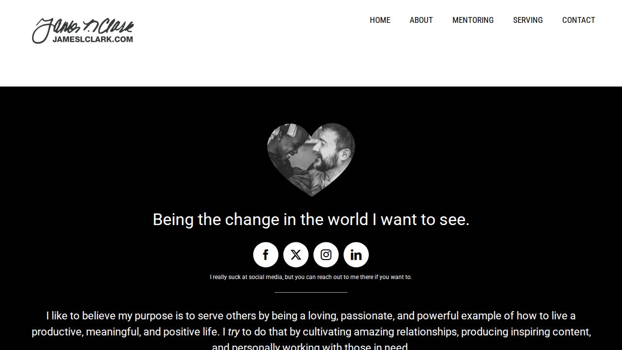 James L Clark website screenshot