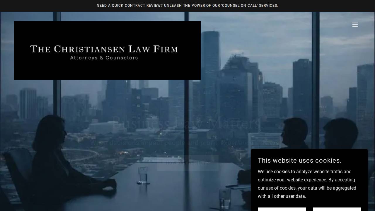 Sheryl A Christiansen website screenshot