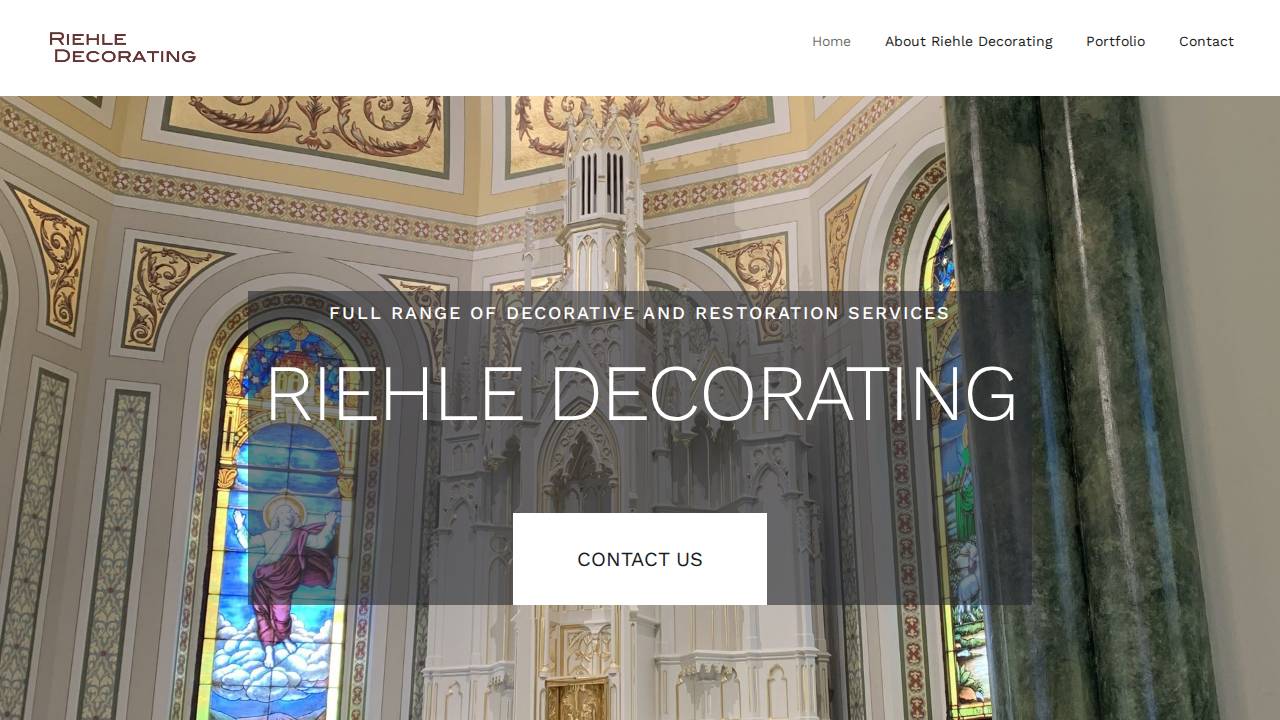 Riehle Decorating Company website screenshot
