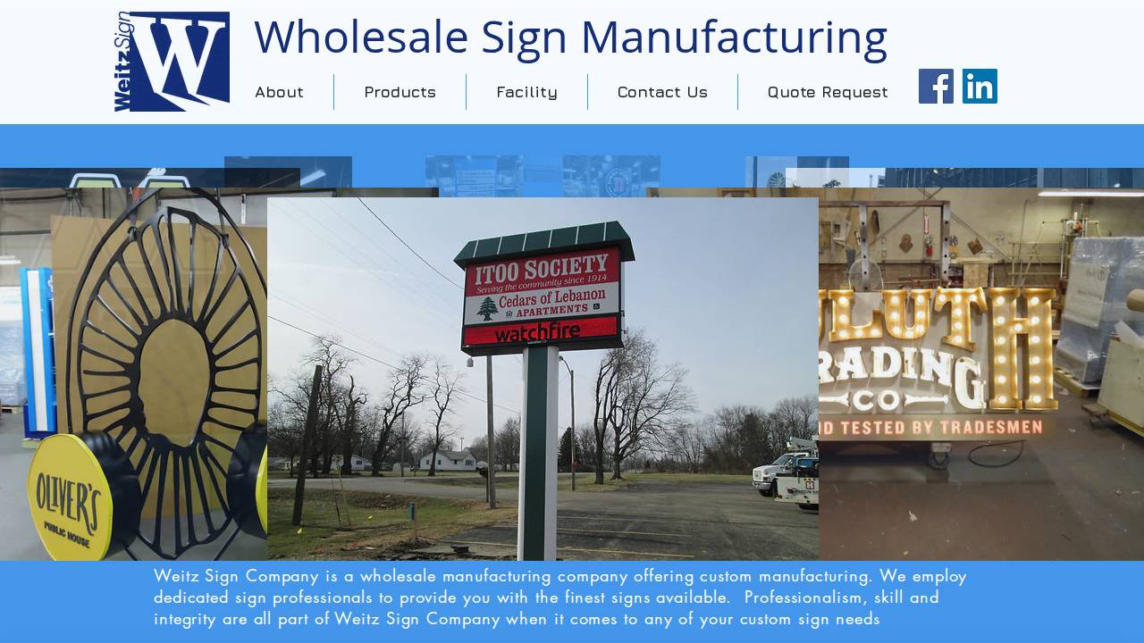 Weitz Sign Company INC website screenshot