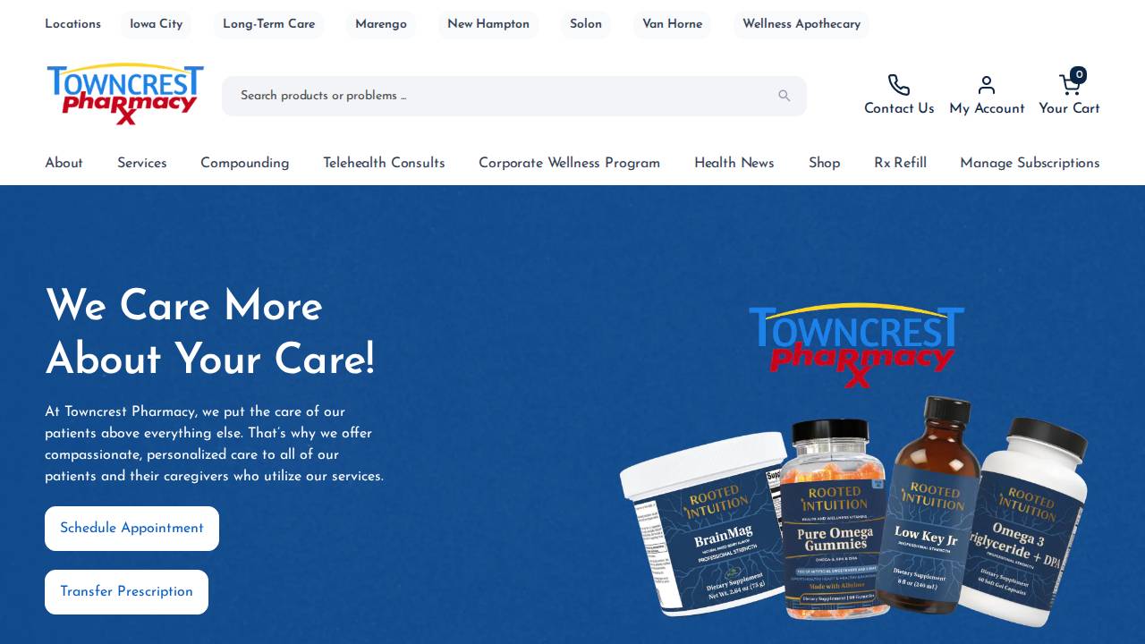 Towncrest Pharmacy Corporation website screenshot