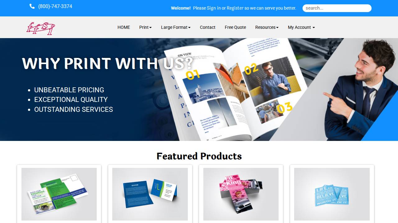 Financial Forms & Supplies INC website screenshot