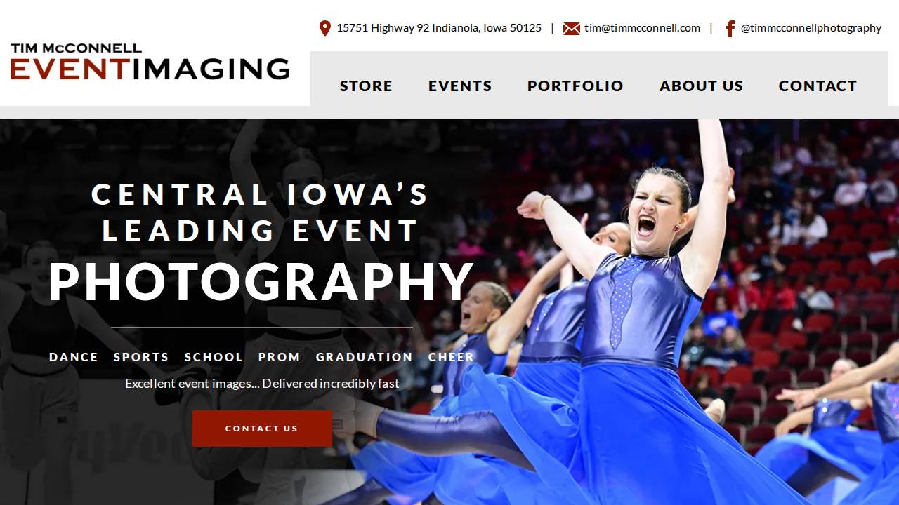 TIM Mcconnell Photography website screenshot