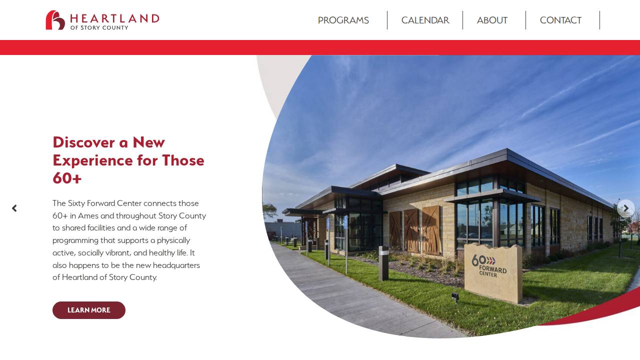 Heartland Senior Services website screenshot