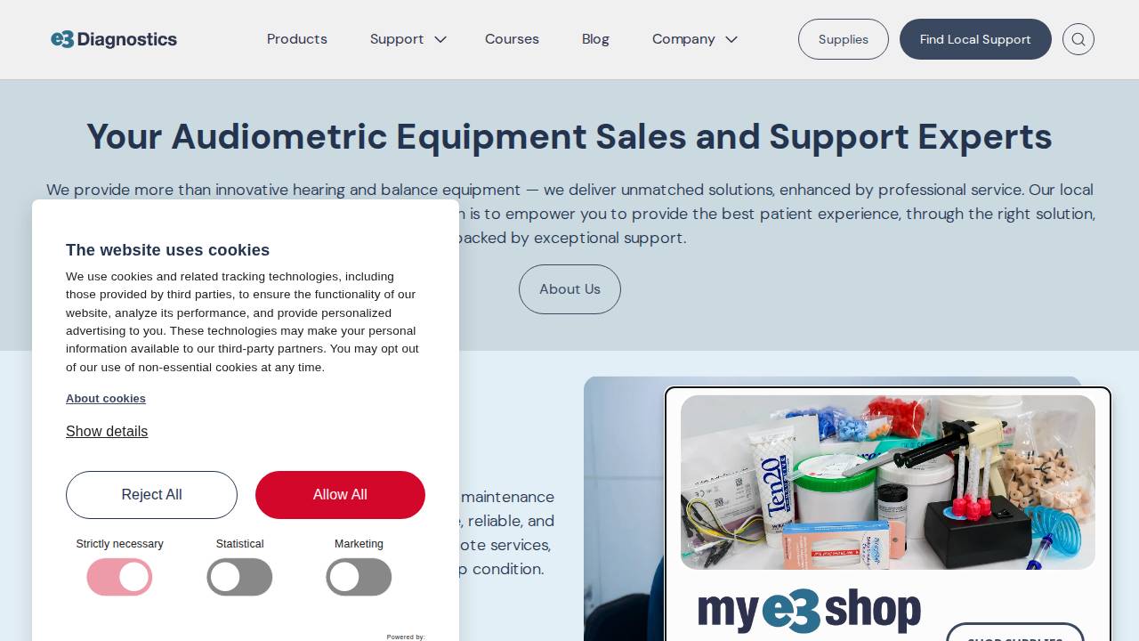 E3 Diagnostics INC website screenshot
