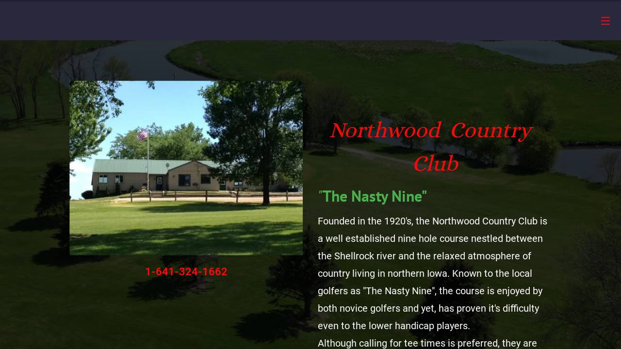 Northwood Country Club INC website screenshot