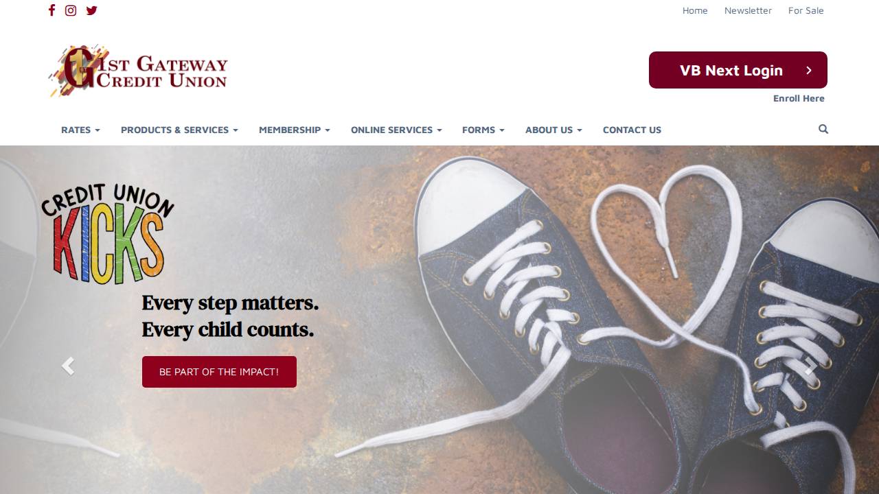 1ST Gateway Credit Union website screenshot