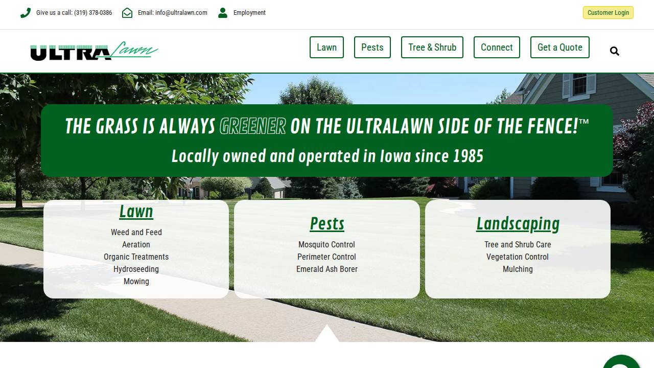 Ultralawn Company website screenshot