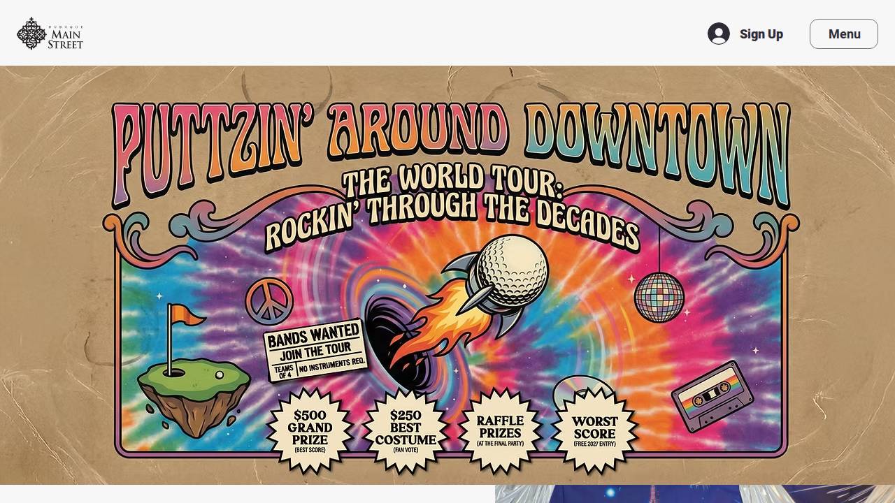 Dubuque Main Street website screenshot