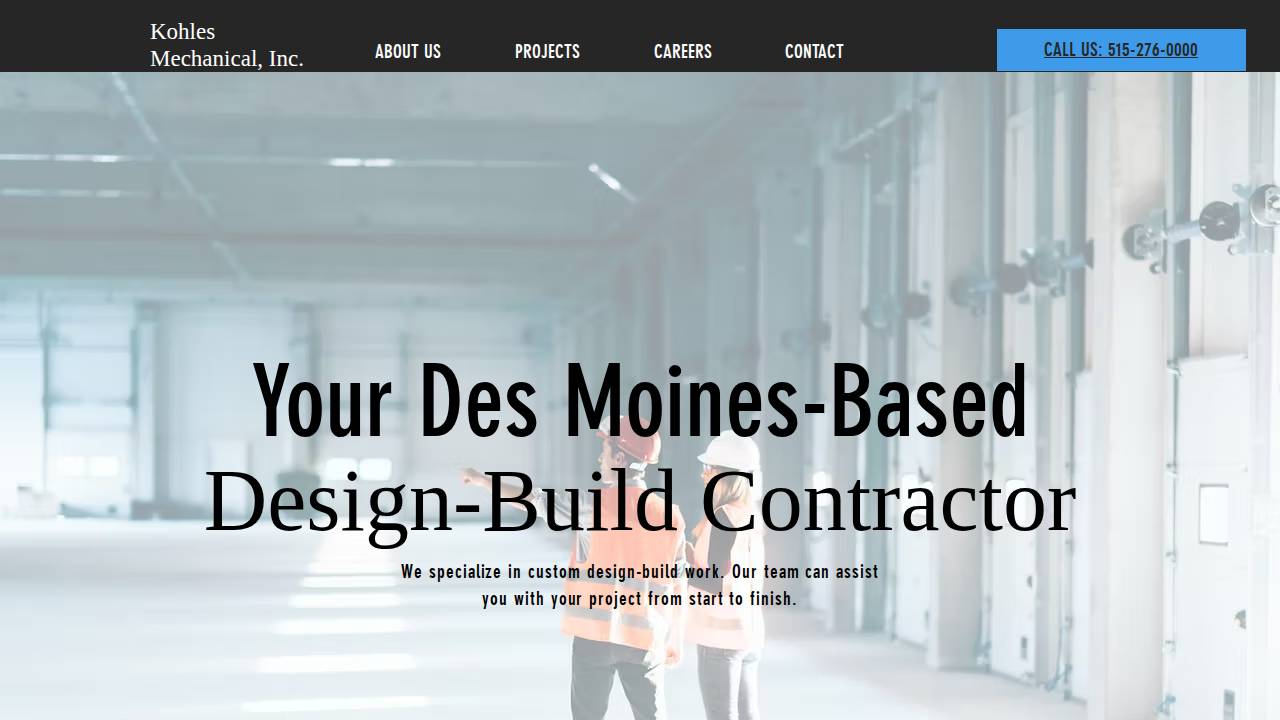 Kohles Mechanical website screenshot