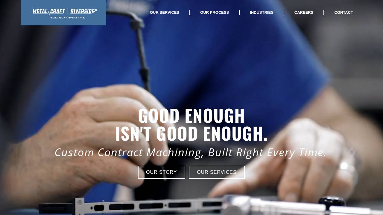 Riverside Machine website screenshot