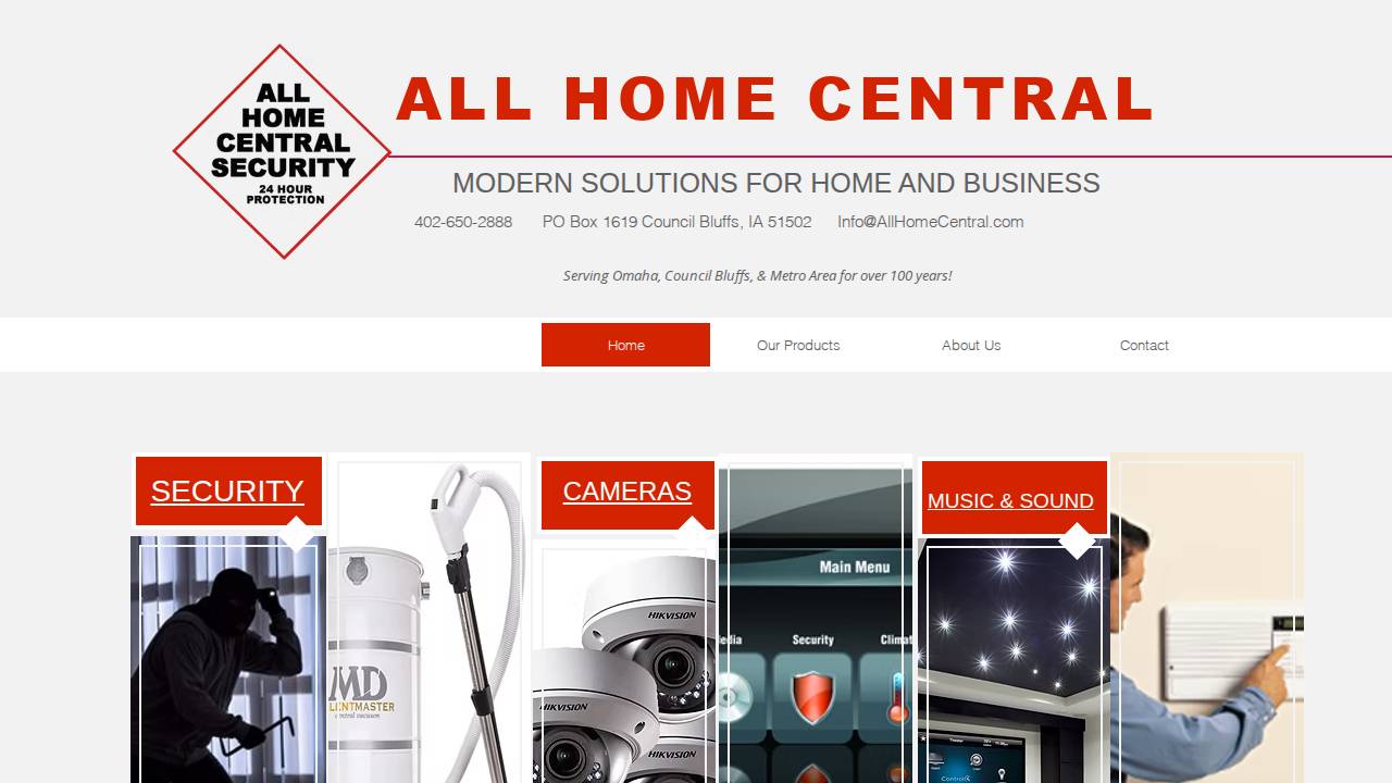 ALL Home Central website screenshot