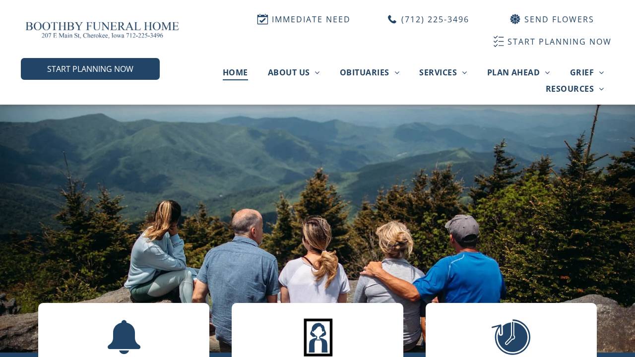 Boothby Funeral Home INC website screenshot