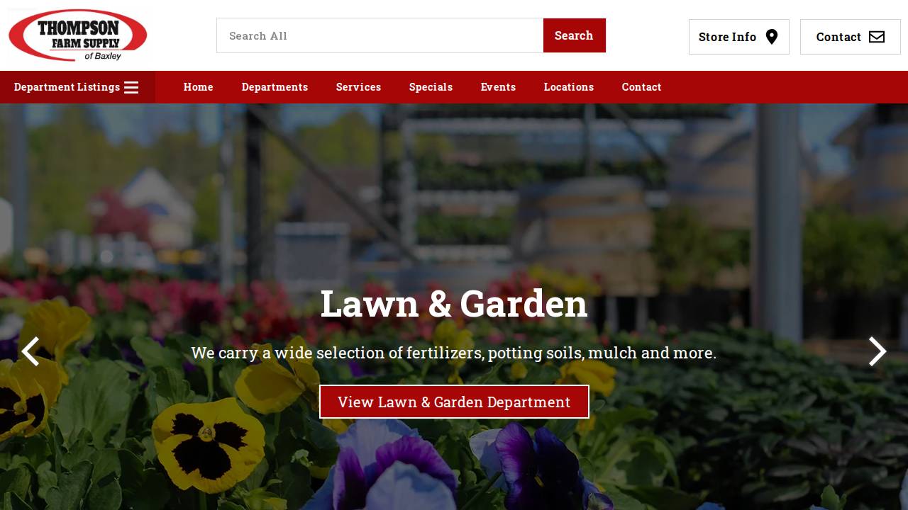 Thompson Farm Supply INC website screenshot