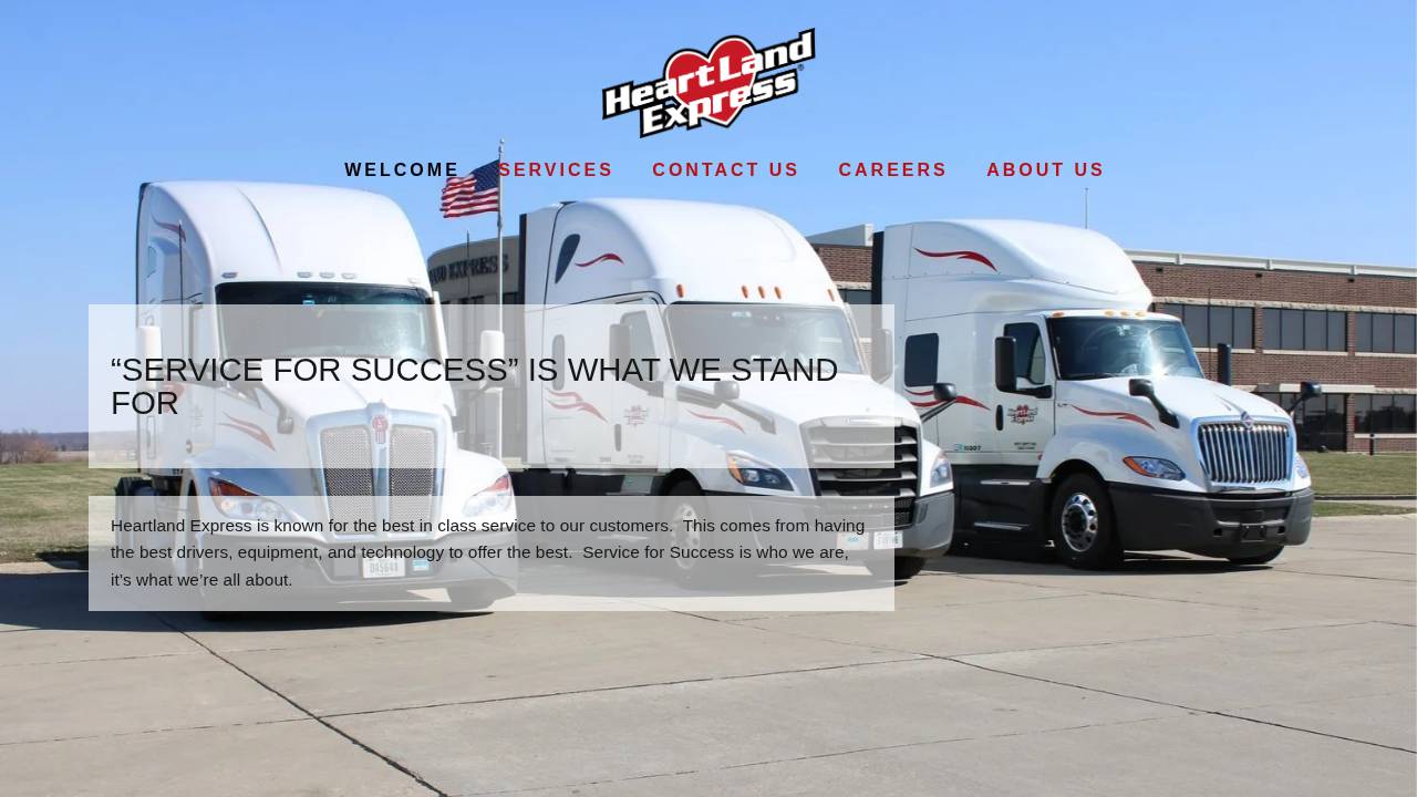 Heartland Express INC OF IA website screenshot