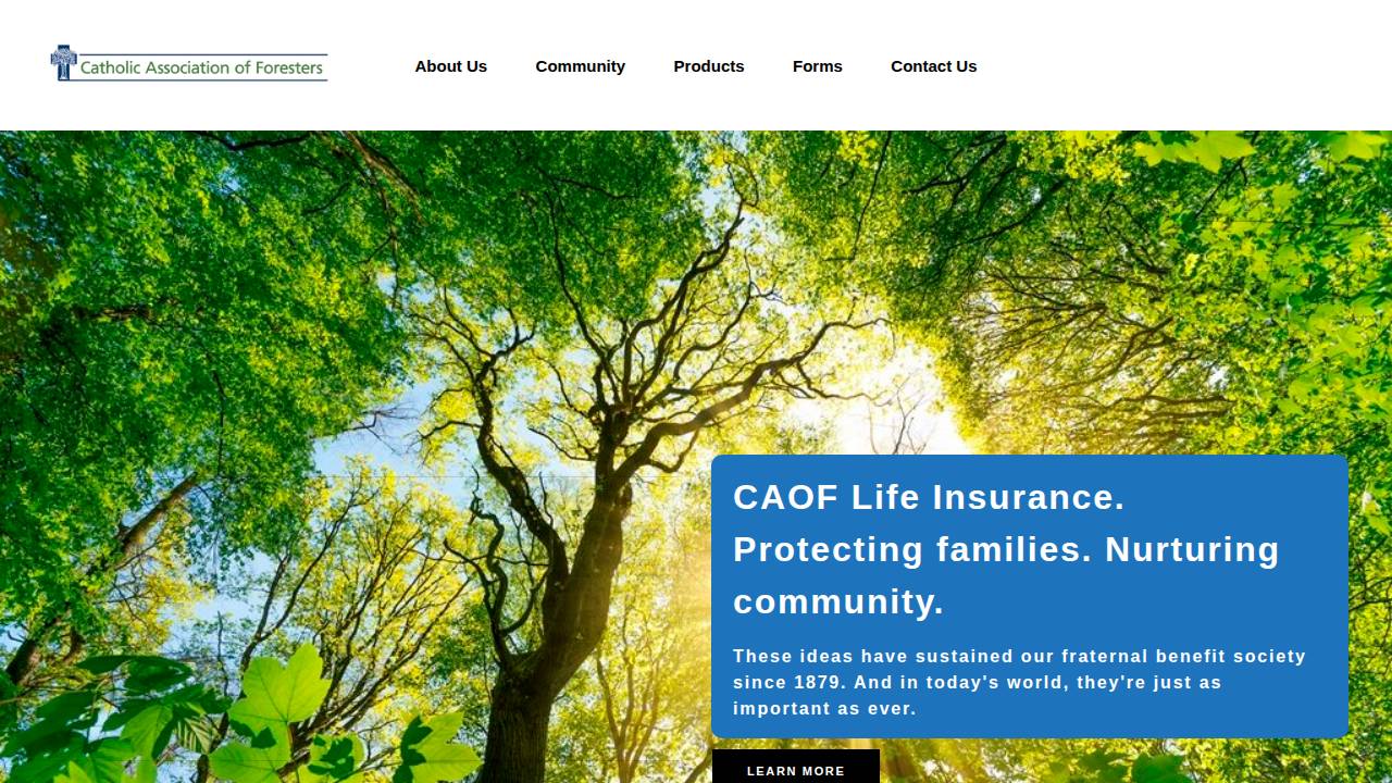 Catholic Order OF Foresters, ST Marys Court 1099 website screenshot