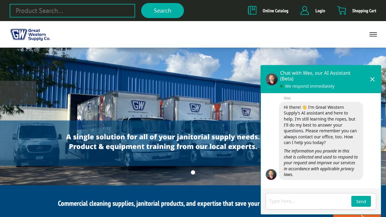 Carney Distributing Inc, Great Western Supply website screenshot