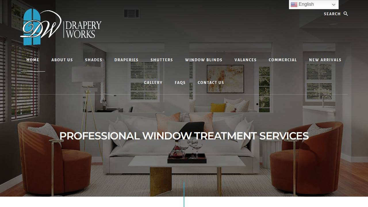 Drapery Works website screenshot