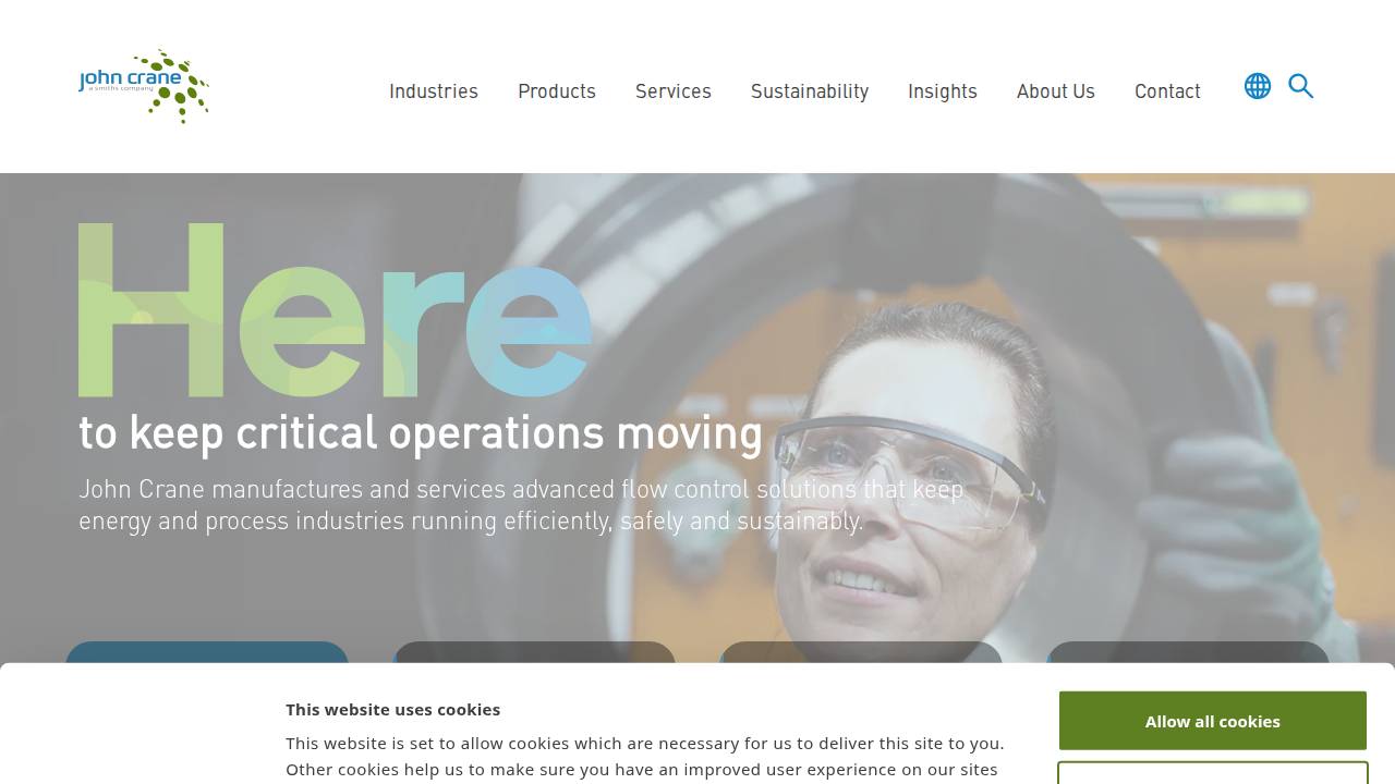 John Crane INC website screenshot