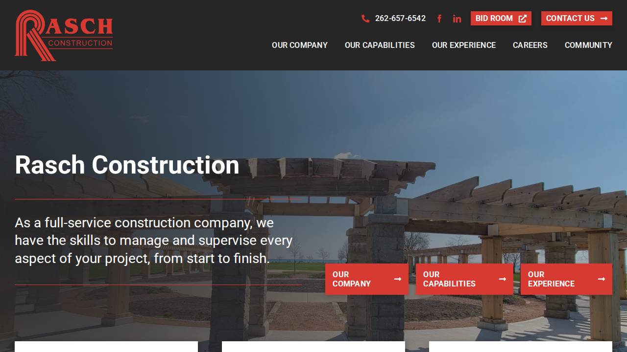 Rasch Construction INC website screenshot