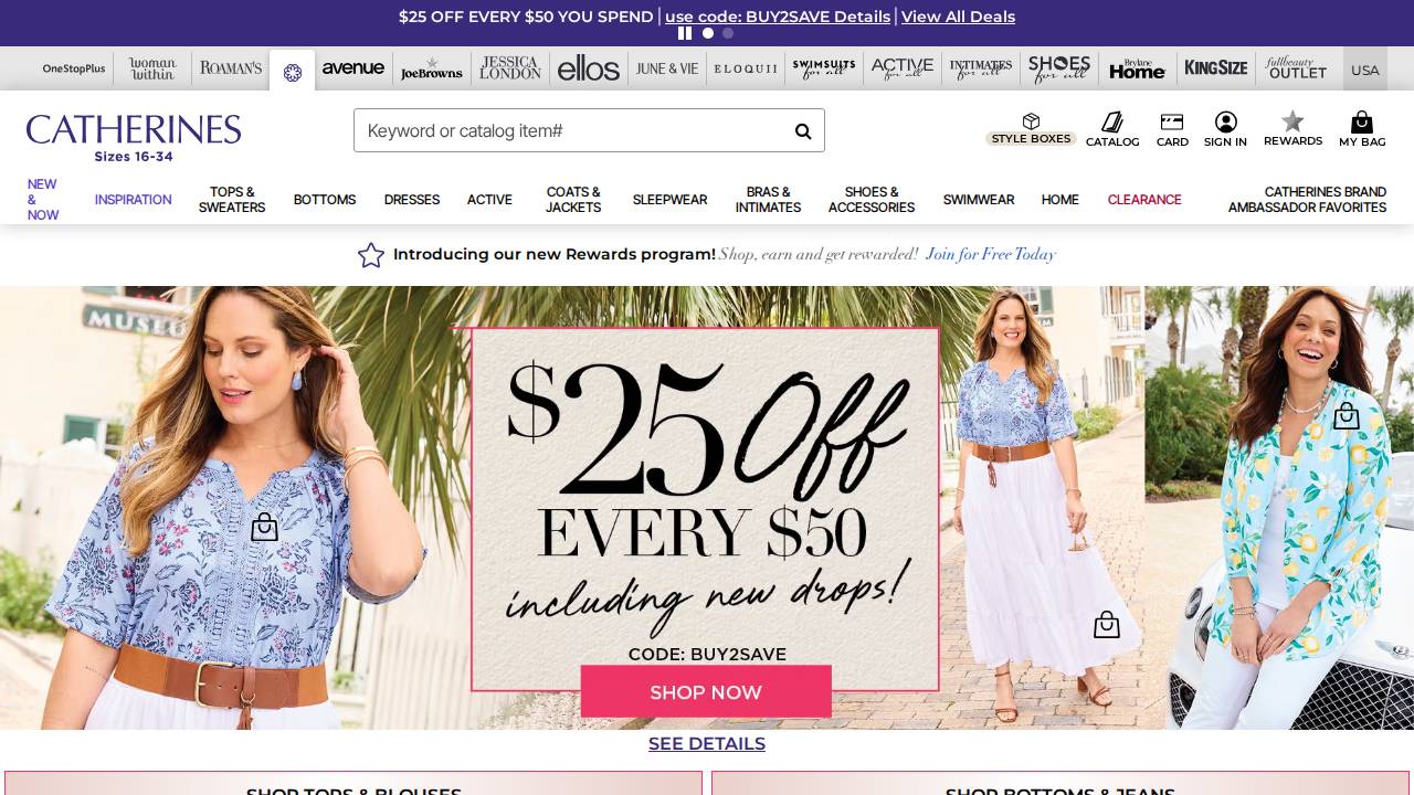 Catherines 140 website screenshot