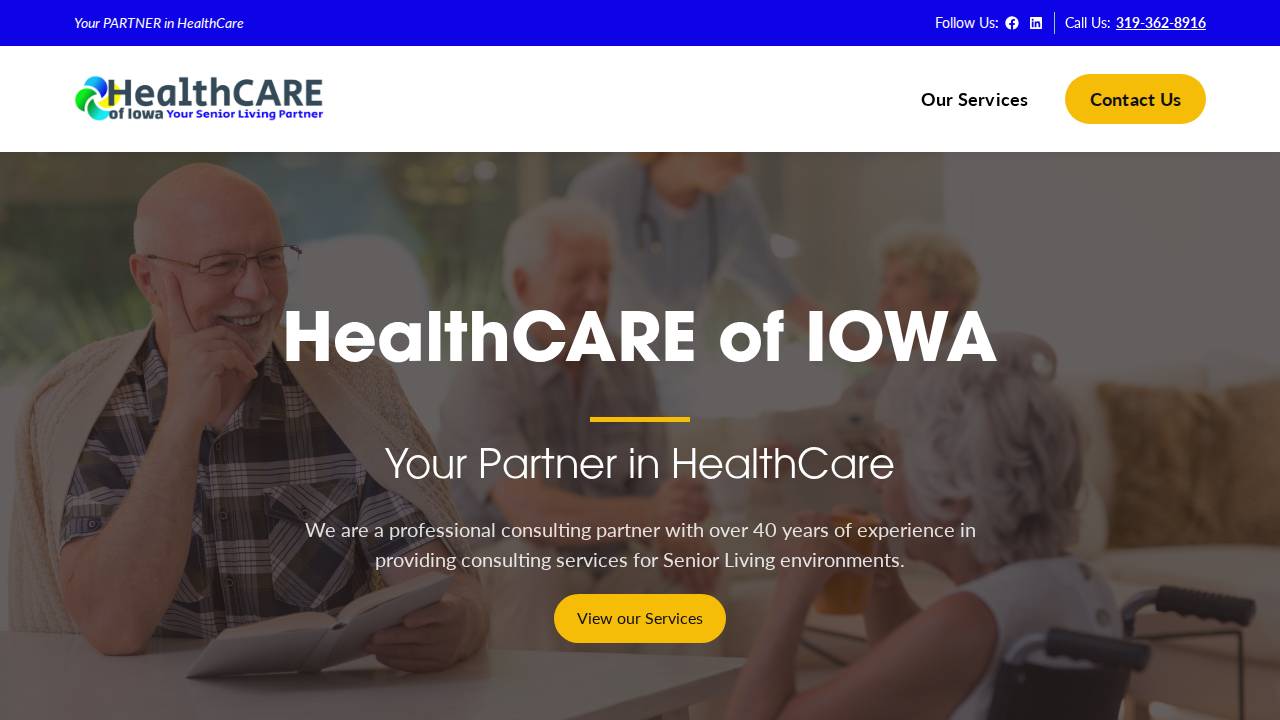 Healthcare OF Iowa INC website screenshot