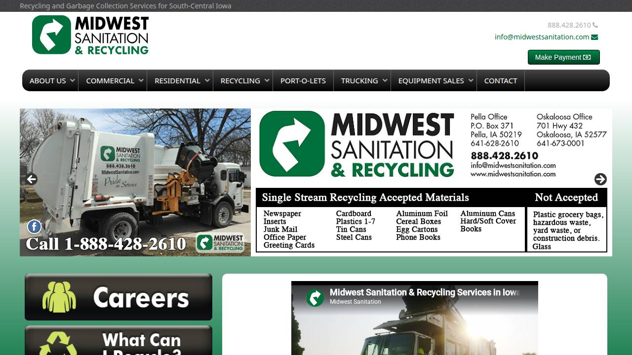 KAL Services Inc, Midwest Sanitation Service website screenshot