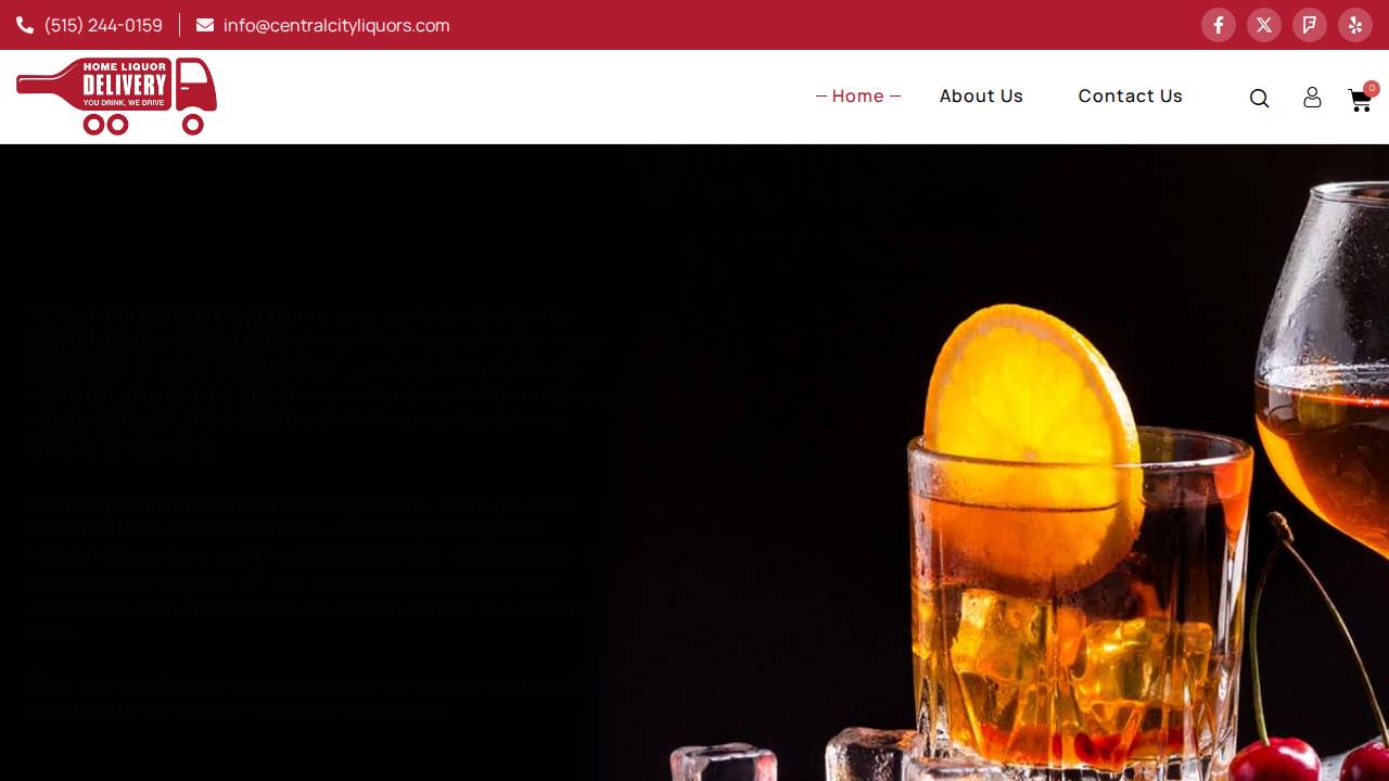 Central City Liquors Inc website screenshot