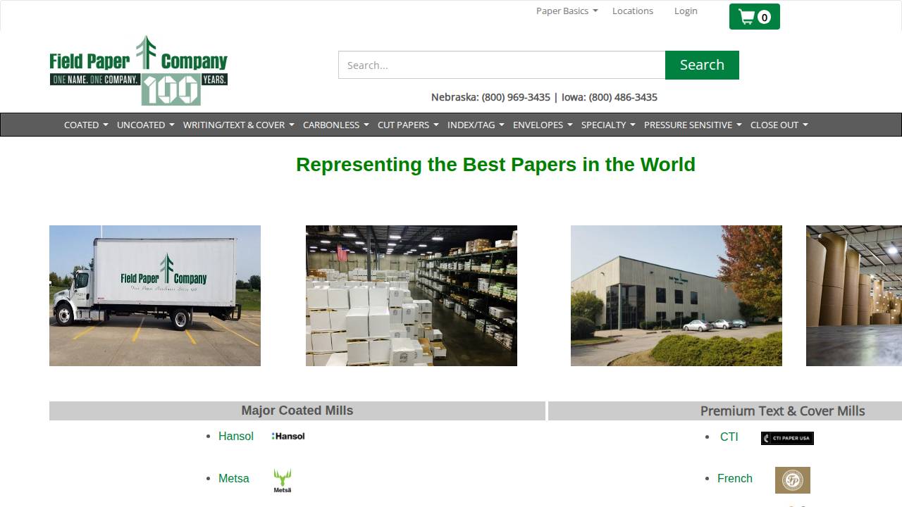 Field Paper Company website screenshot