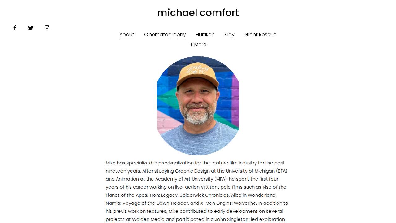 Michael Comfort website screenshot