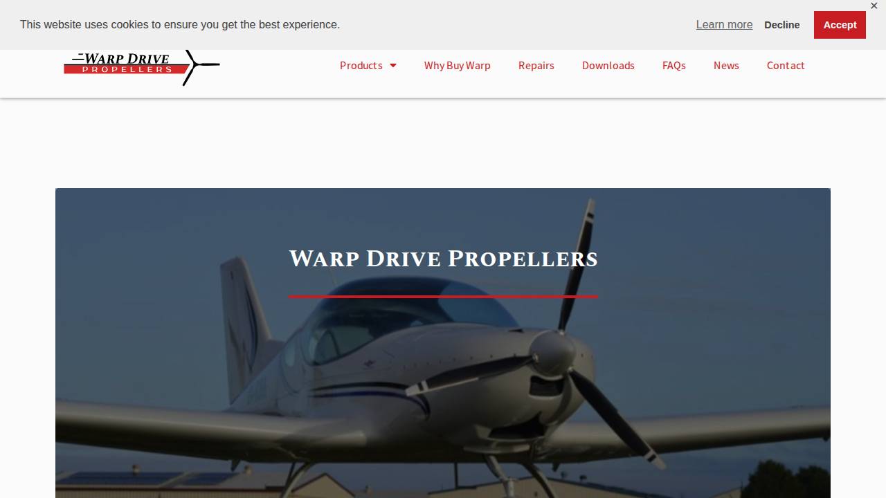 Warp Drive INC website screenshot