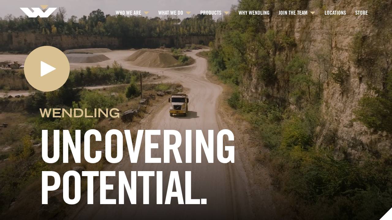 Wendling Quarries INC website screenshot