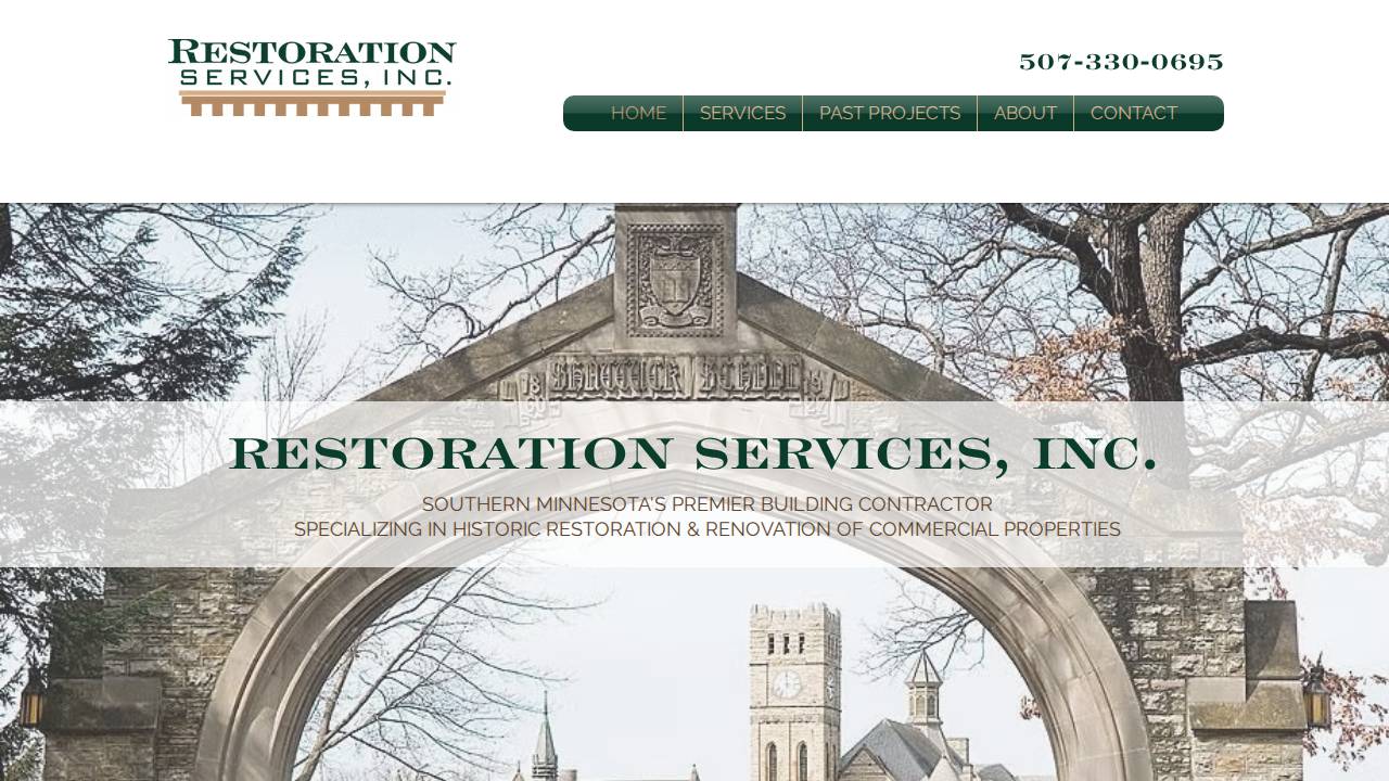 Restoration Services Inc website screenshot