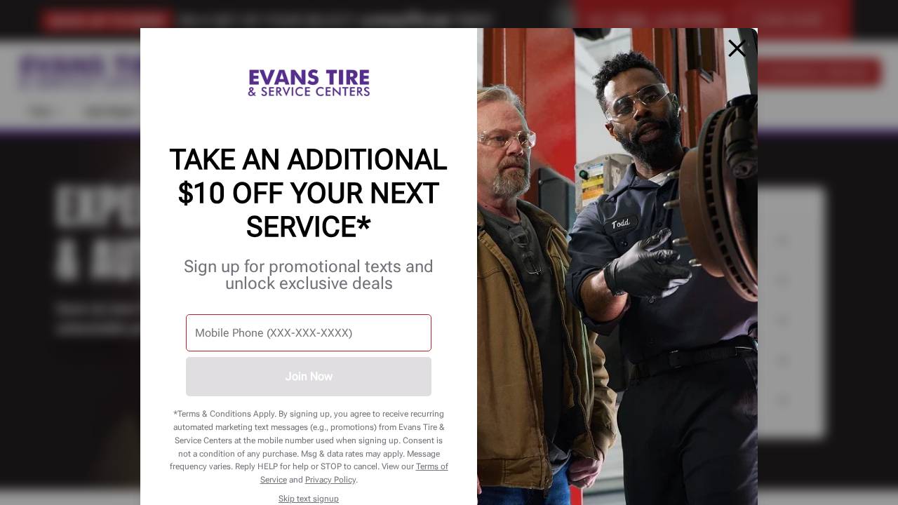Conoco Tire & Exhaust website screenshot