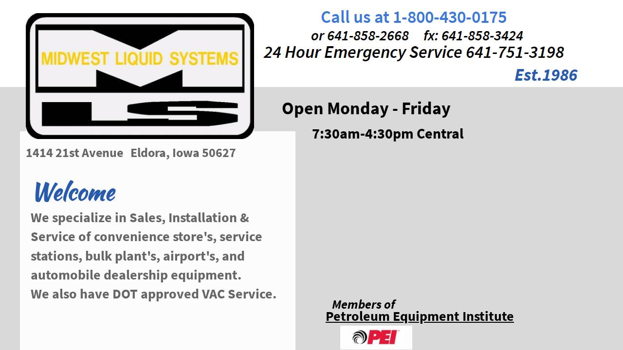 Midwest Liquid Systems INC website screenshot