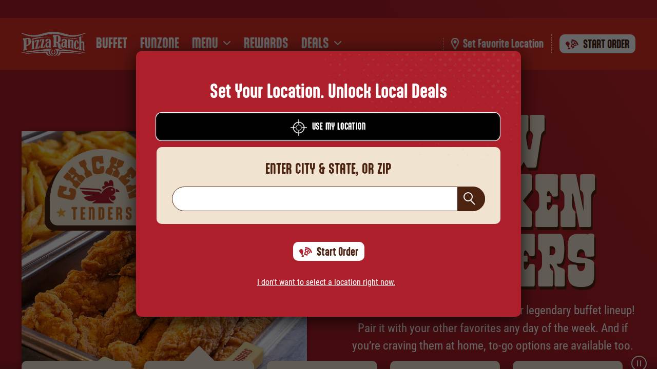 DJ Foods Inc, Emmetsburg Pizza Ranch website screenshot