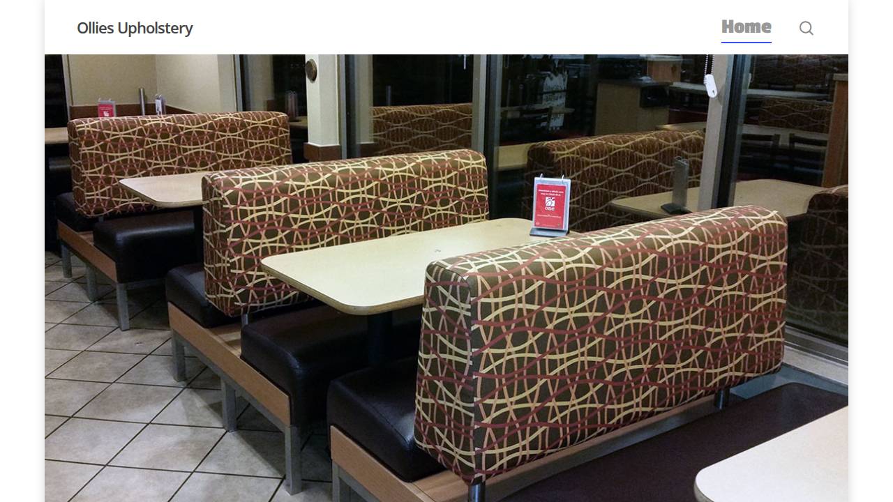 Ollies Upholstery website screenshot