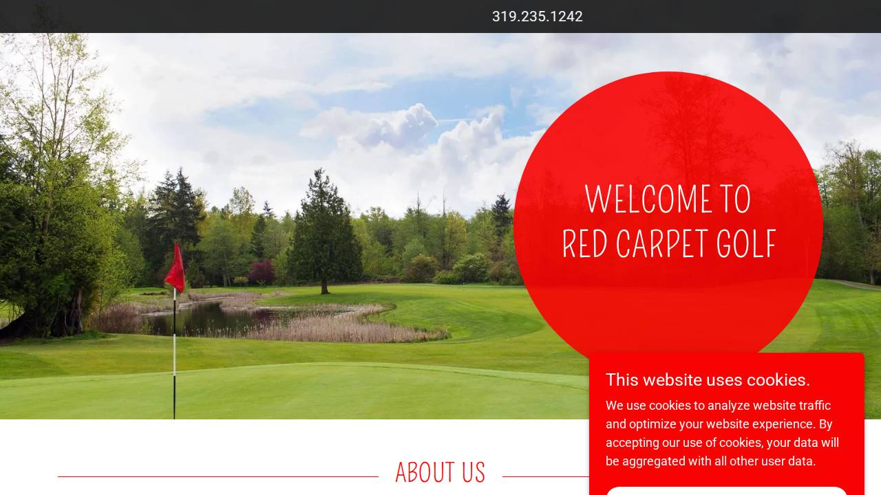 RED Carpet Golf Inc website screenshot