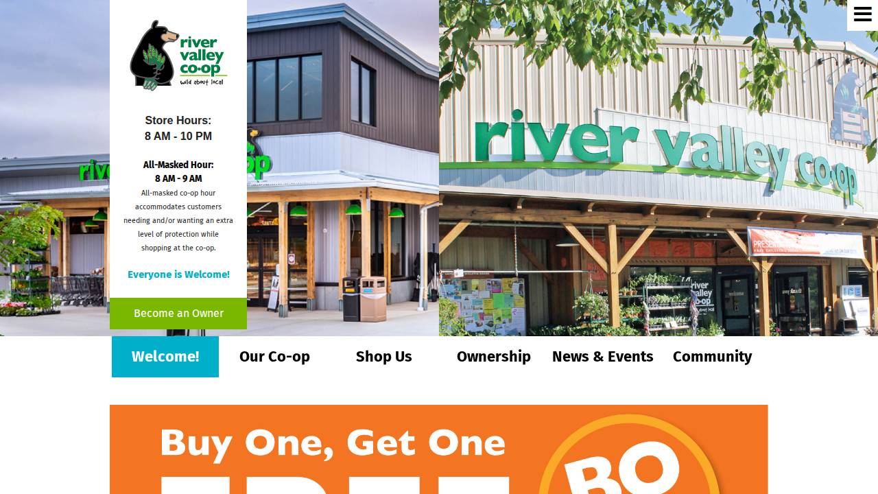 River Valley Cooperative website screenshot