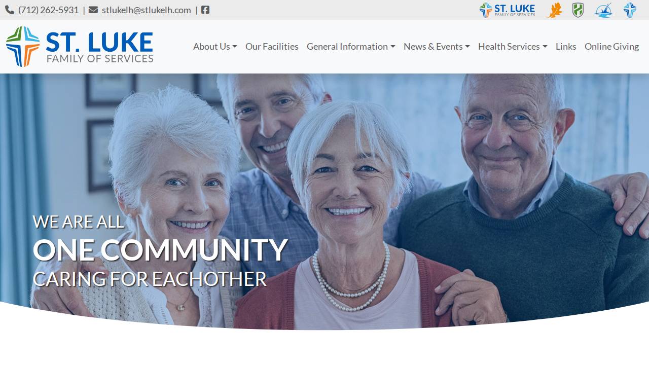ST Luke Lutheran Home INC website screenshot