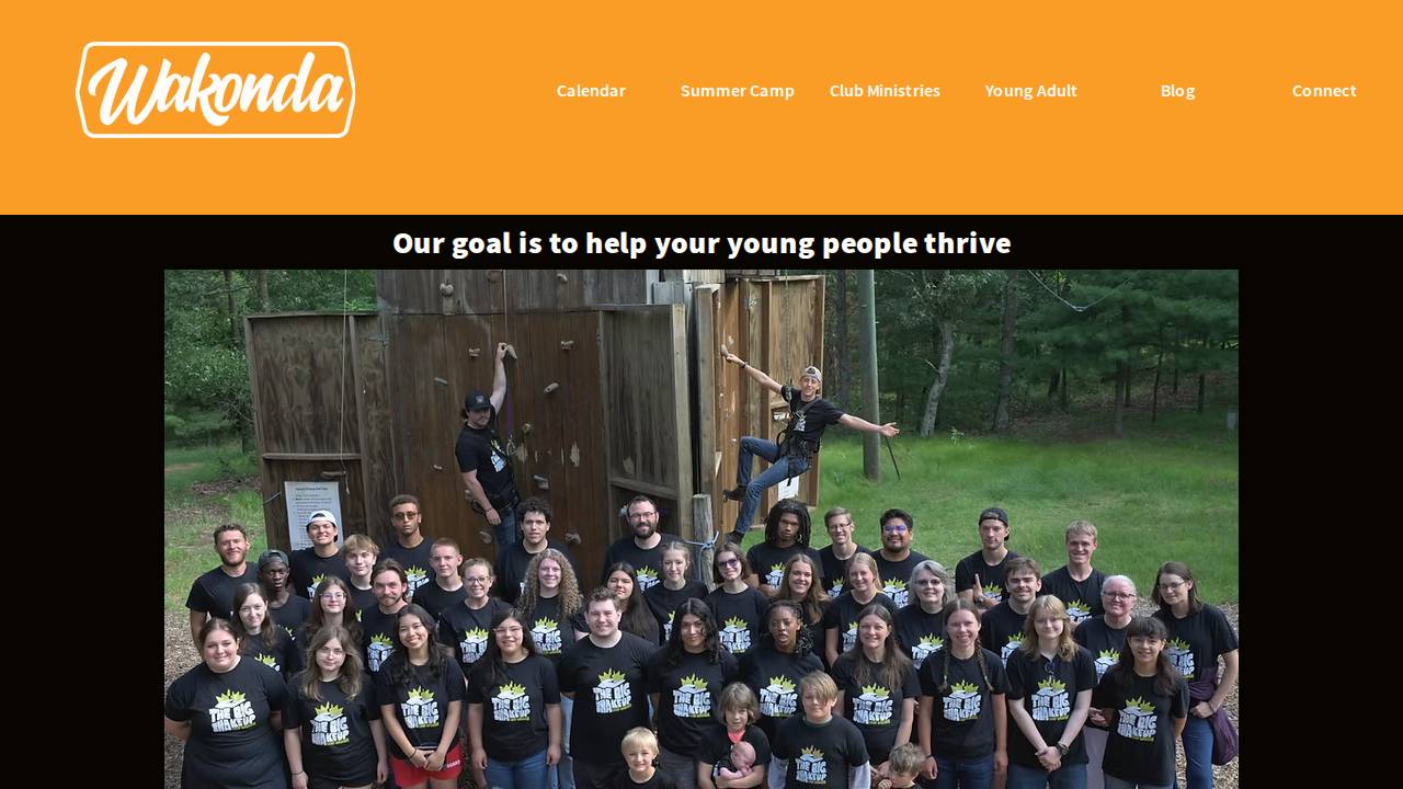 Wakonda Club website screenshot