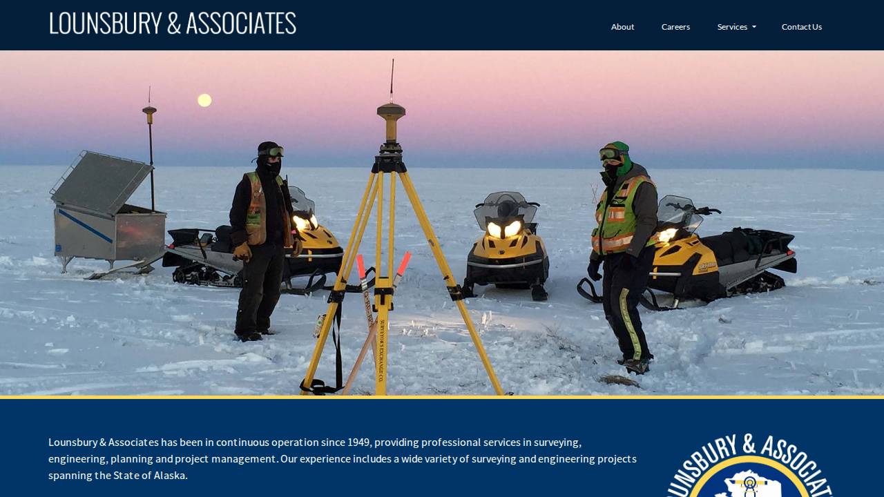 Lounsbury Landscaping Sand & Gravel website screenshot