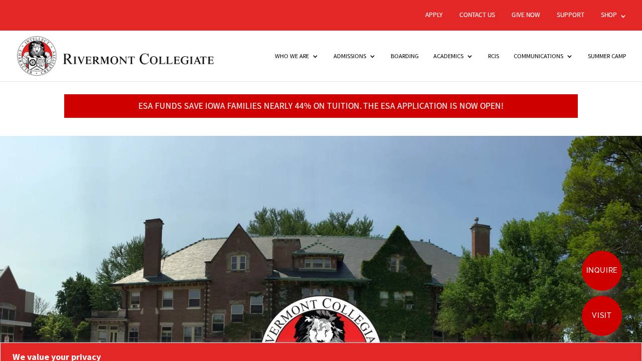 Rivermont Collegiate website screenshot
