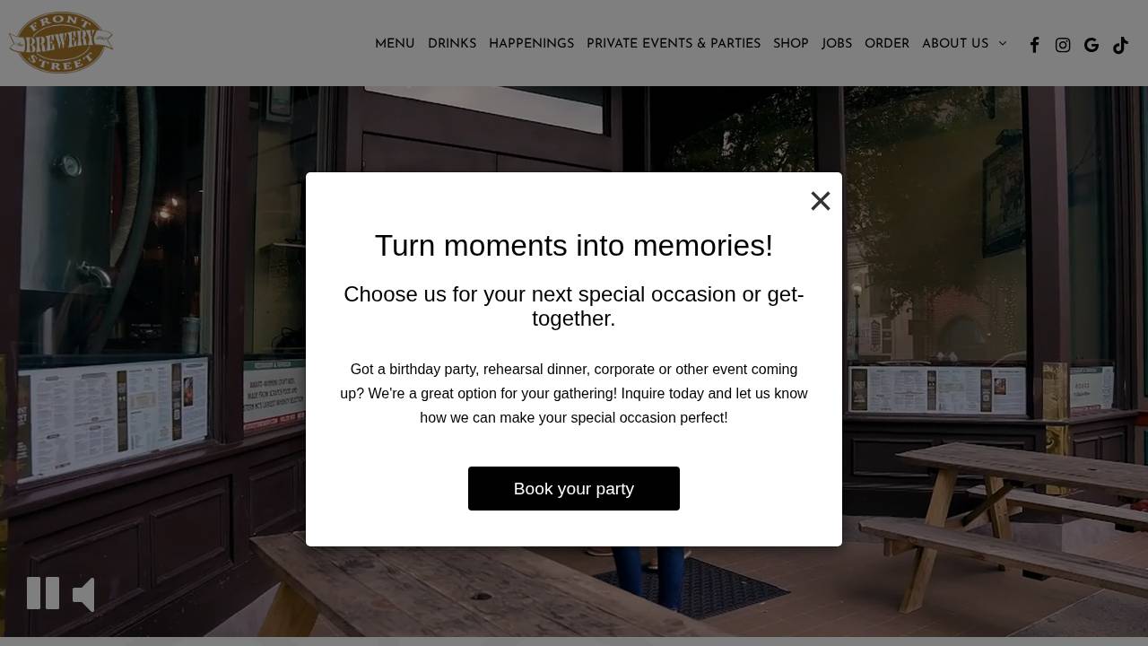 Front Street Brewery INC website screenshot