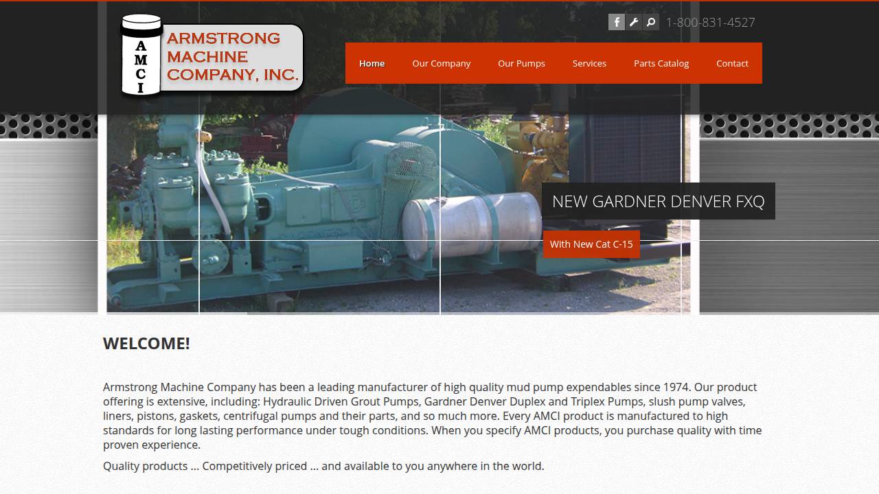Armstrong Machine CO INC website screenshot