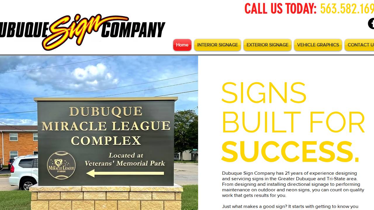 Dubuque Sign Company website screenshot